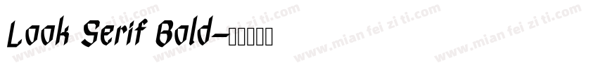 Look Serif Bold字体转换